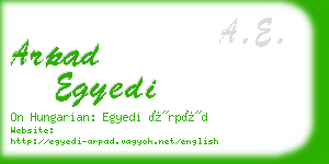 arpad egyedi business card